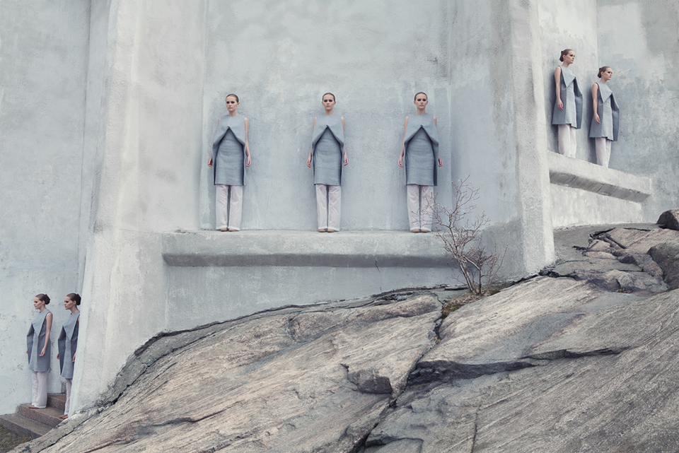 Conceptual fashion shoot for designer Emelie Arvidsson