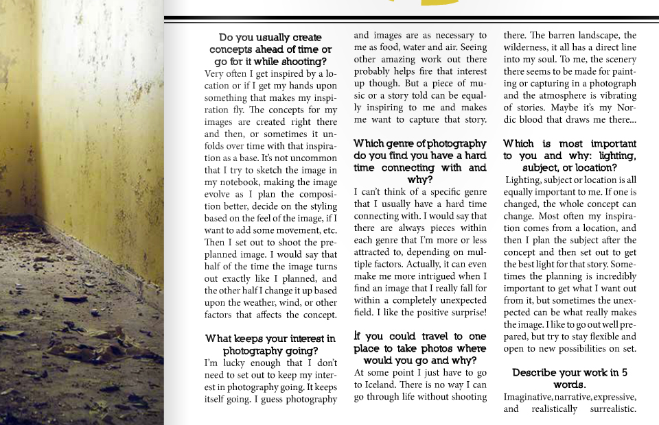 Feature and interview in Golden Age Magazine