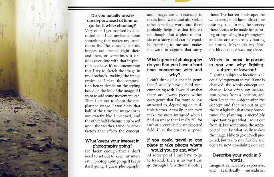 Feature and interview in Golden Age Magazine