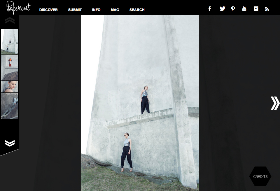 Fashion editorial in Papercut Magazine