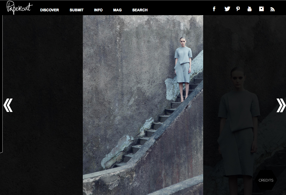 Fashion editorial in Papercut Magazine
