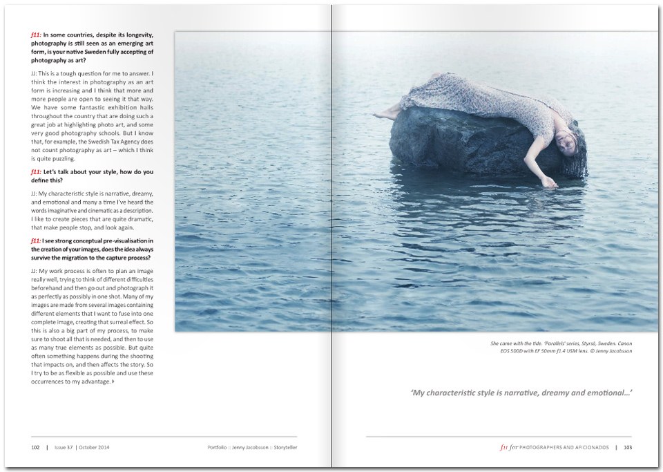 In the spotlight of ‘f11 Magazine’ – 27 page feature and interview