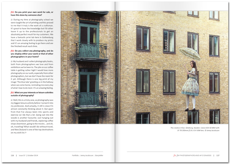 In the spotlight of ‘f11 Magazine’ – 27 page feature and interview