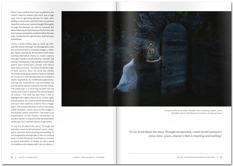 In the spotlight of ‘f11 Magazine’ – 27 page feature and interview
