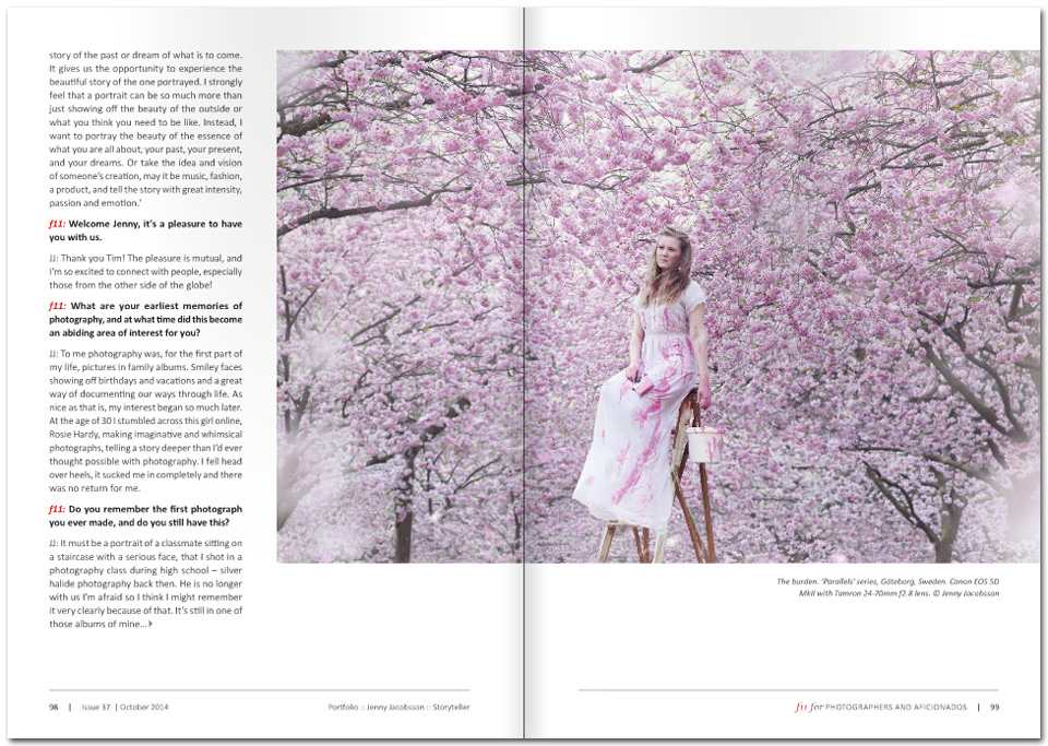 In the spotlight of ‘f11 Magazine’ – 27 page feature and interview