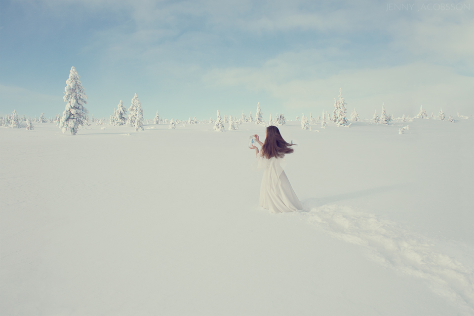 Conceptual portrait in freezing winter – ‘THE SENTENCE’
