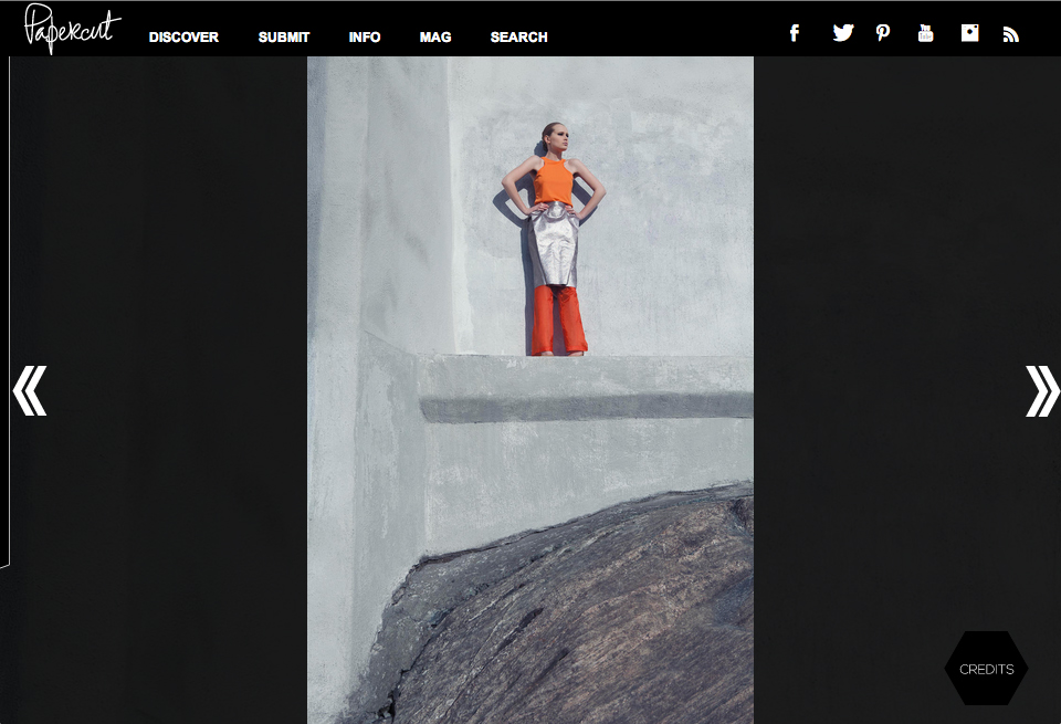 Fashion editorial in Papercut Magazine